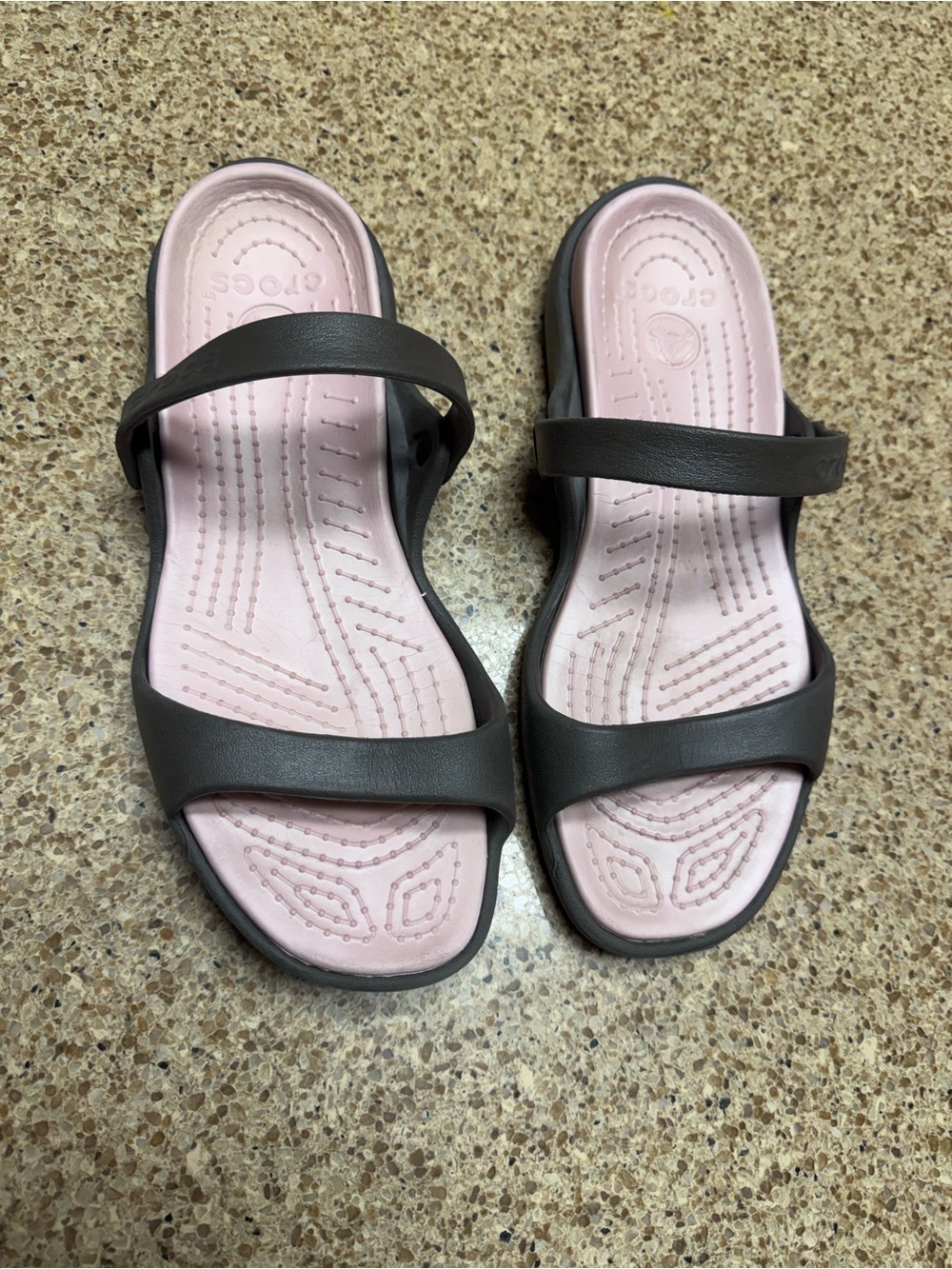 CROCS Cleo Women's Strap Sandals in Pink and Brown